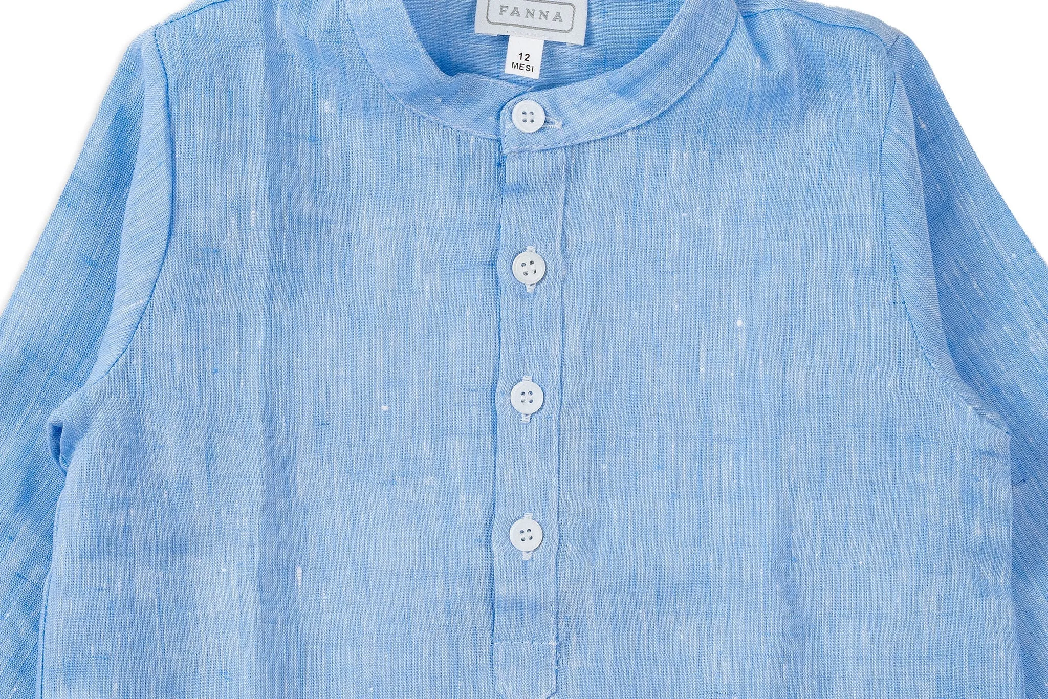 Adam Light Blue Linen Italian Button Up Shirt