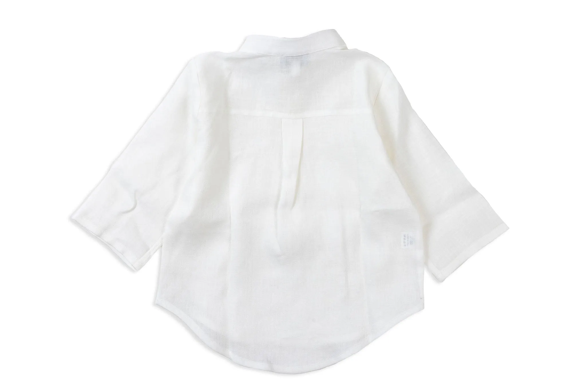 Adam White Linen Italian Button Up Shirt