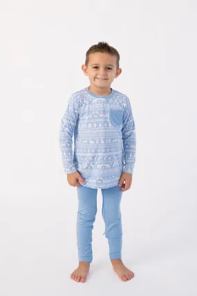 Arctic Fair Isle | Children's Long Sleeve Pocket Shirt