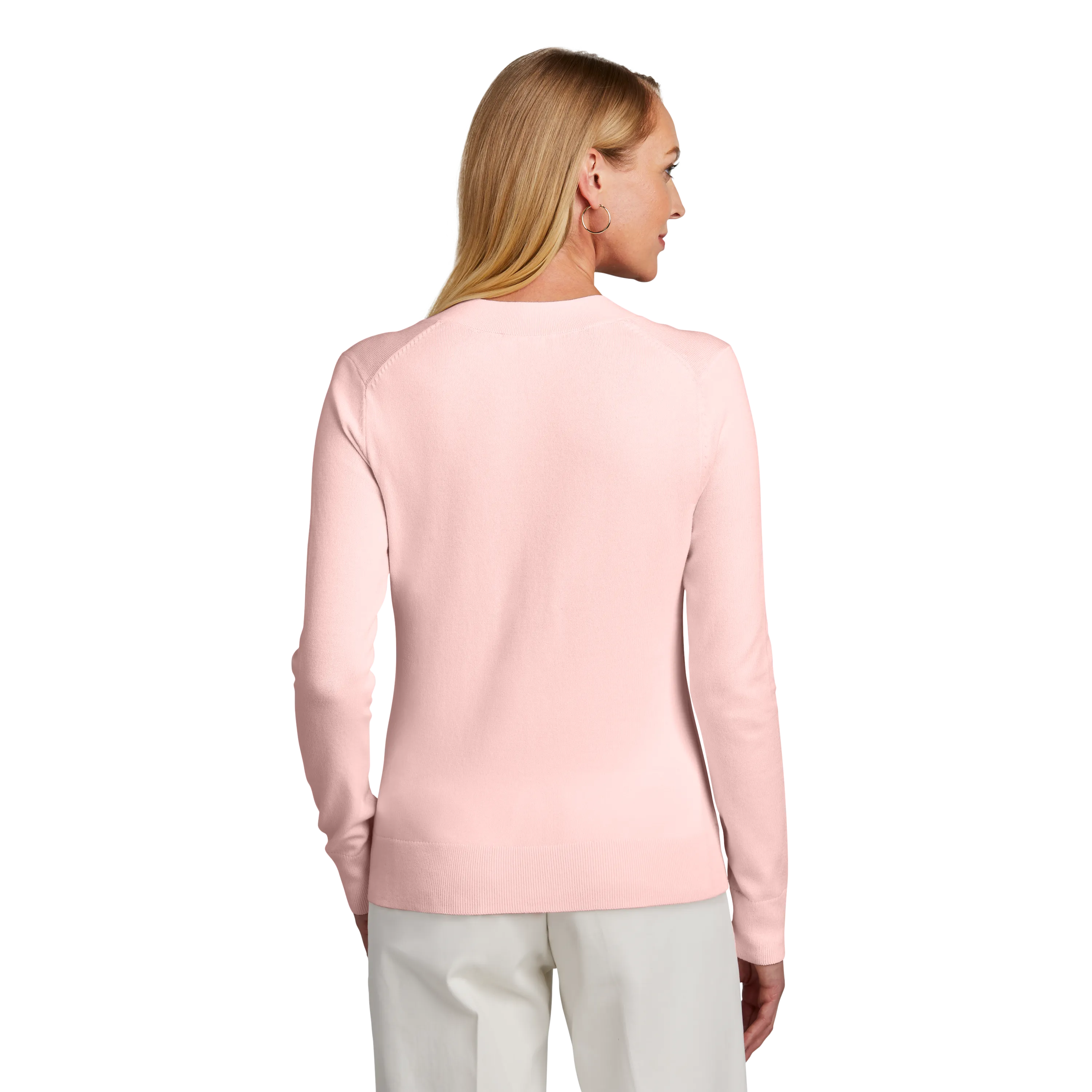 B2438W Women's Cotton Stretch V-Neck Sweater