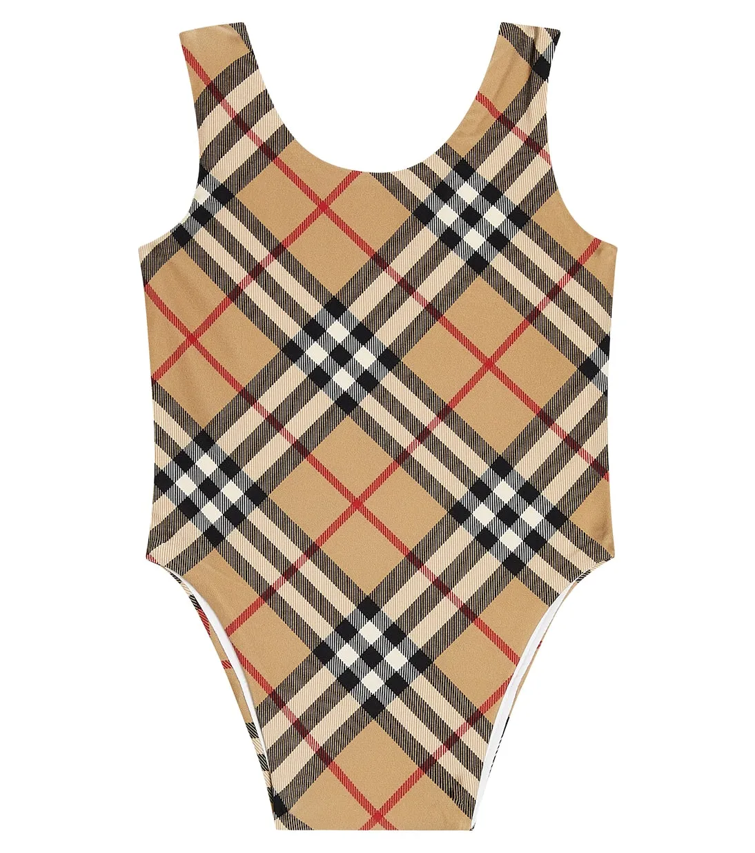 Baby burberry checkered swimsuit Burberry Kids, beige