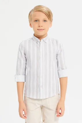 Boys Assorted Long Sleeves Striped Shirt