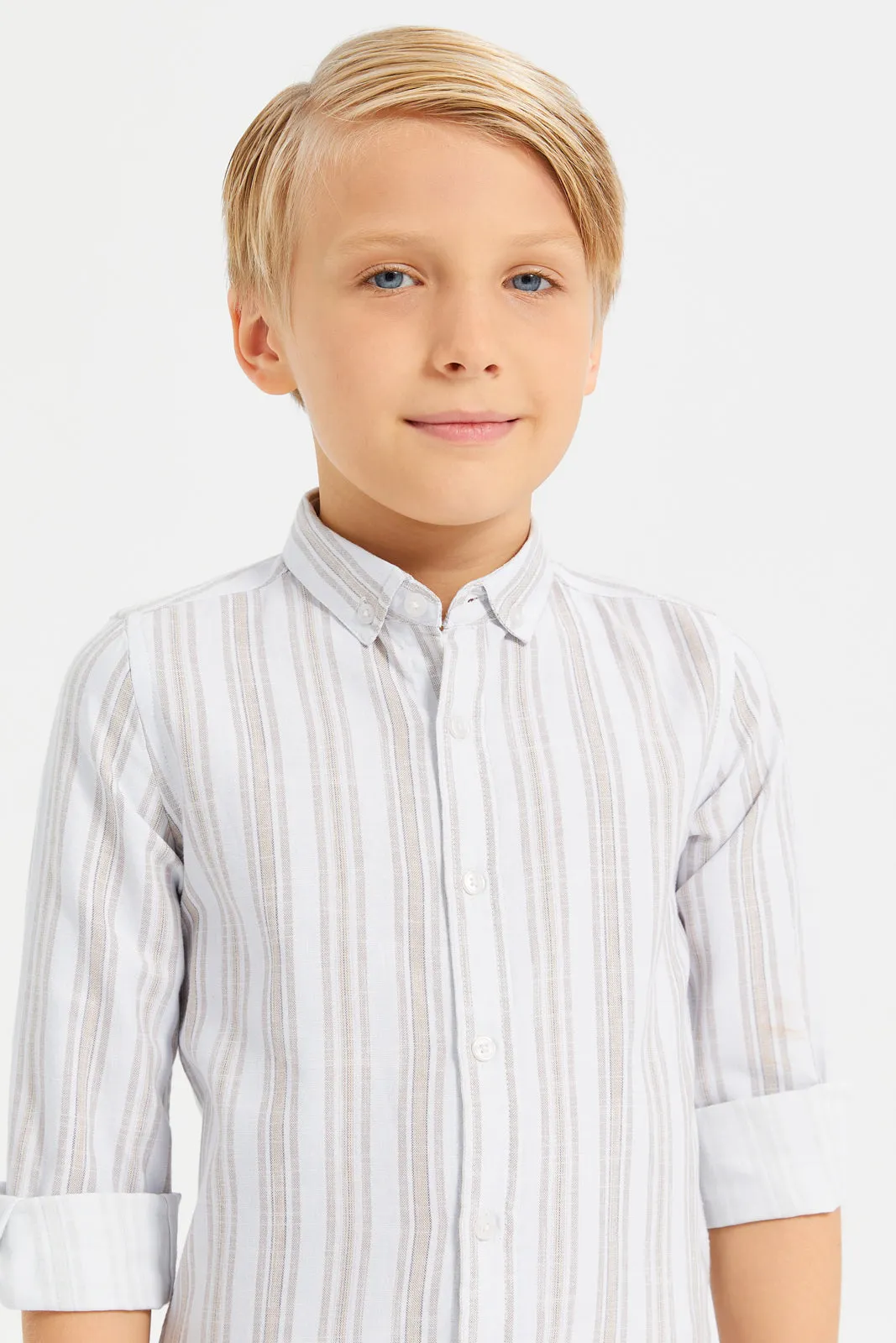 Boys Assorted Long Sleeves Striped Shirt