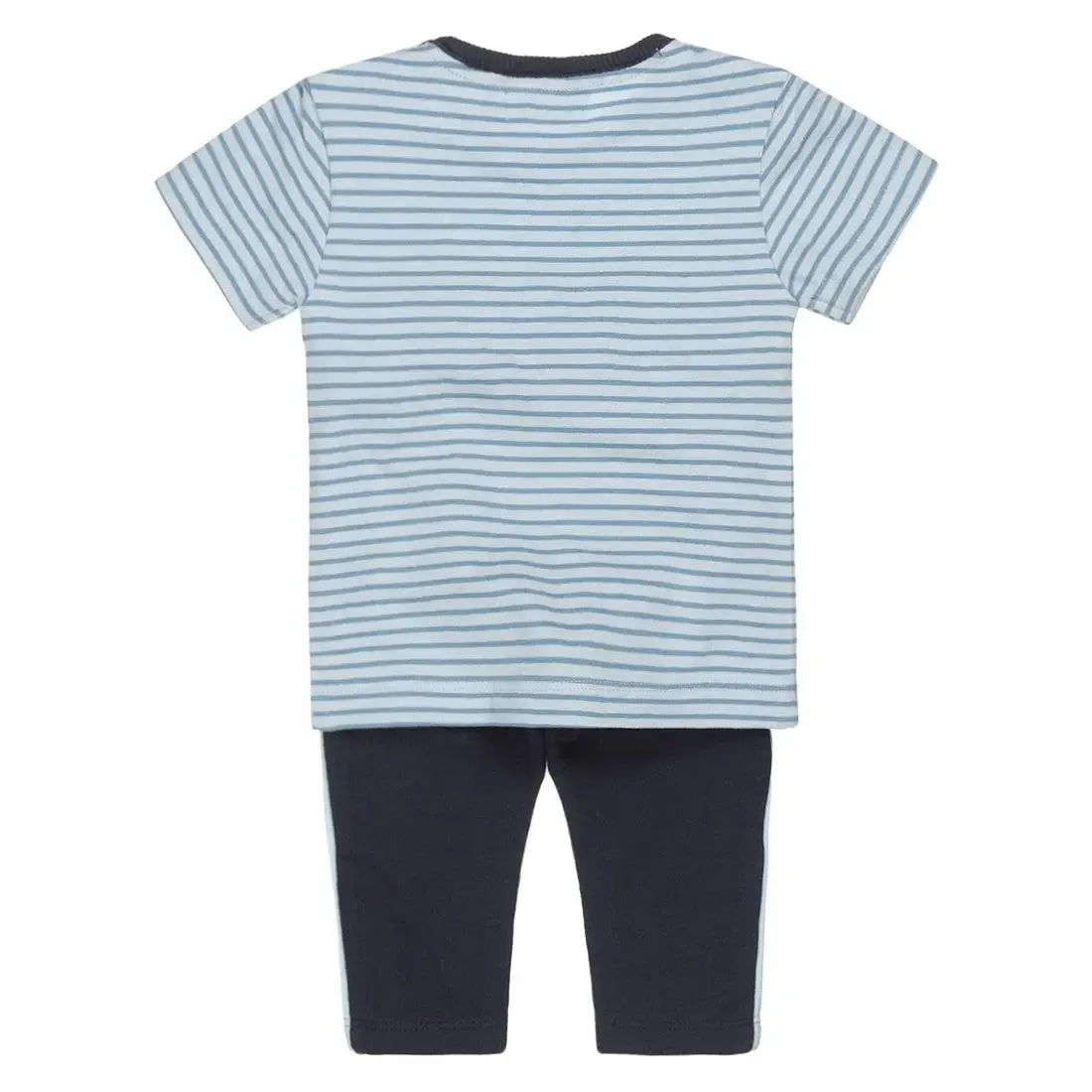 Boys Baby Set T-shirt and Pants Light Blue Glasses | Dirkje