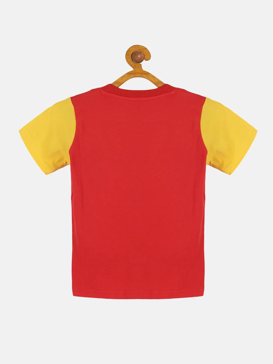 Boys Chest Print Round Neck Tee