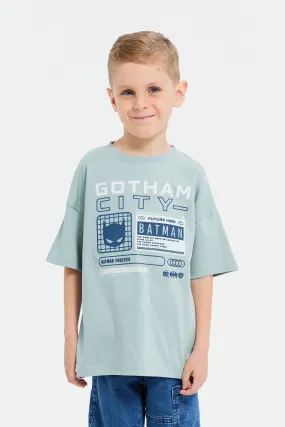 Boys Green Oversize Batman T-Shirt