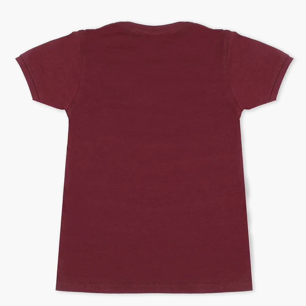 Boys Half Sleeves Polo T-Shirt - Dark Purple