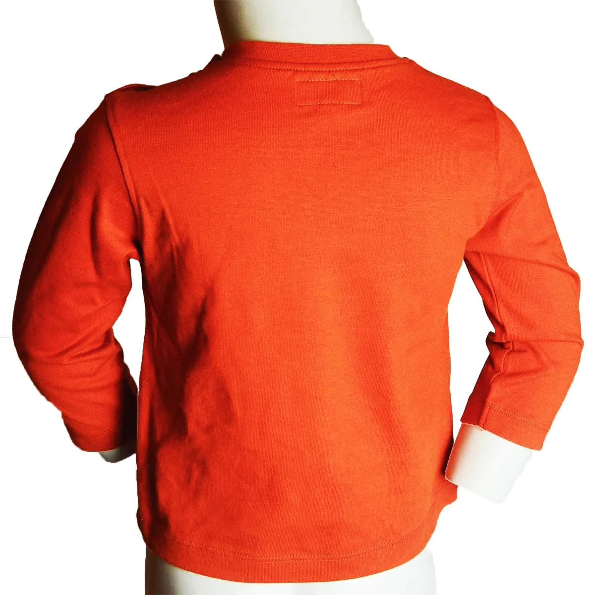 Boys Long Sleeve T-shirt | Orange with Printed Design | Age 1-6 Years