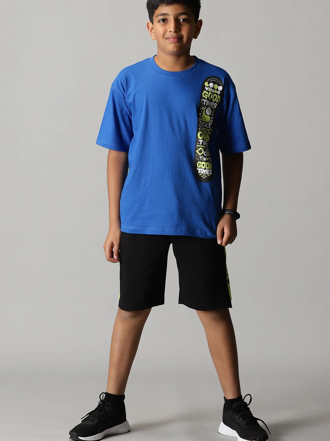 Boys Printed Drop Shoulder Tee