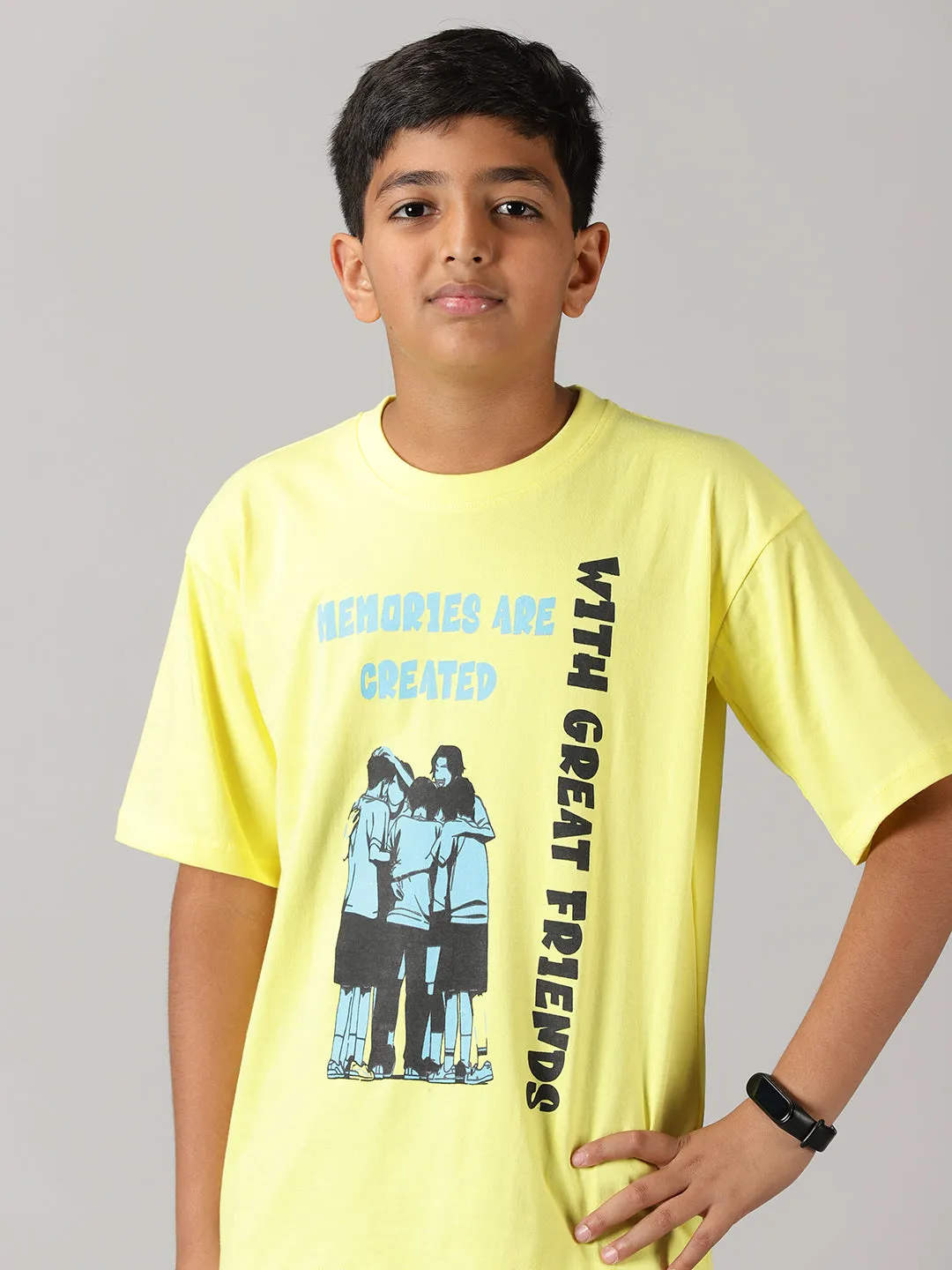 Boys Printed Drop Shoulder Tee