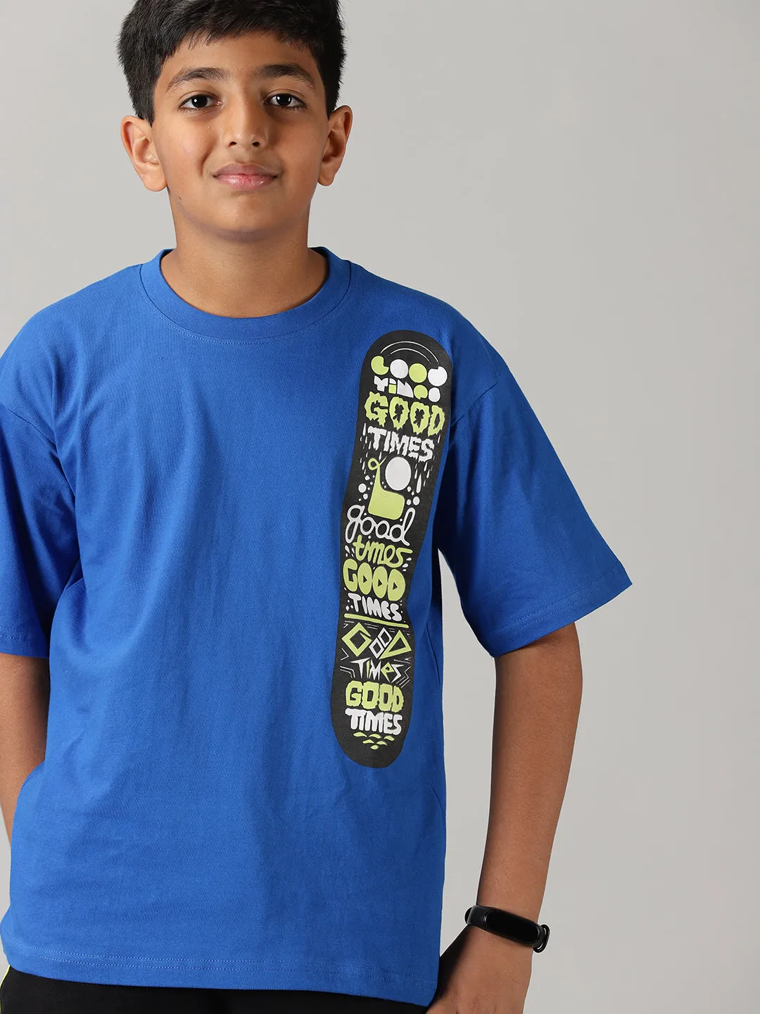 Boys Printed Drop Shoulder Tee