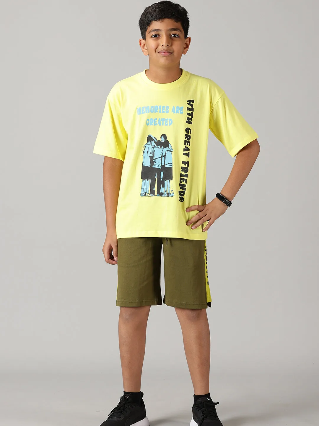 Boys Printed Drop Shoulder Tee