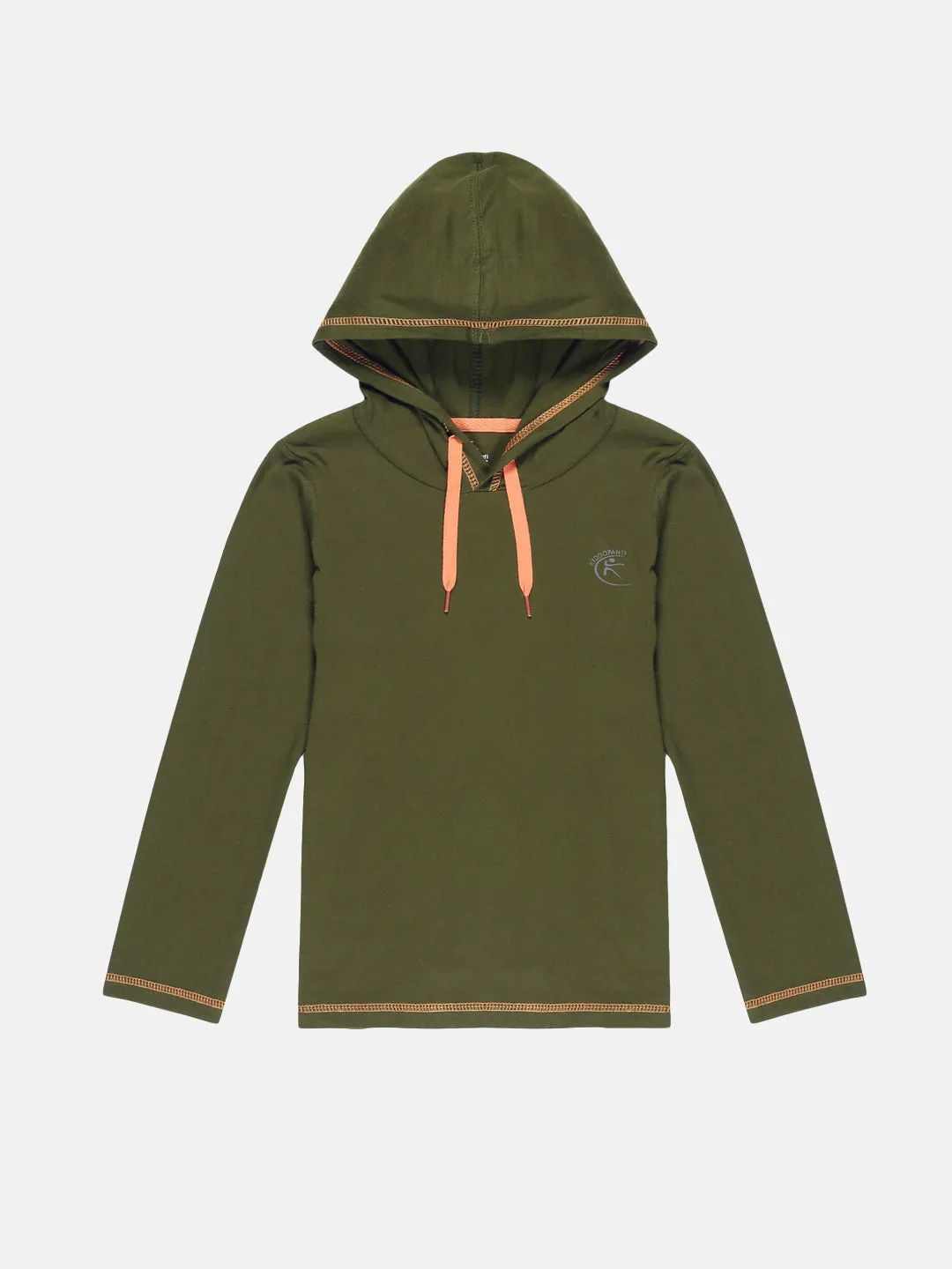 Boy's Solid Full Sleeve Hood Tee