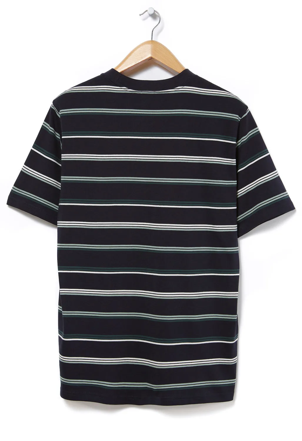 Carhartt WIP Vonn Men's T-Shirt - Vonn Stripe Dark Navy/Juniper/Juniper