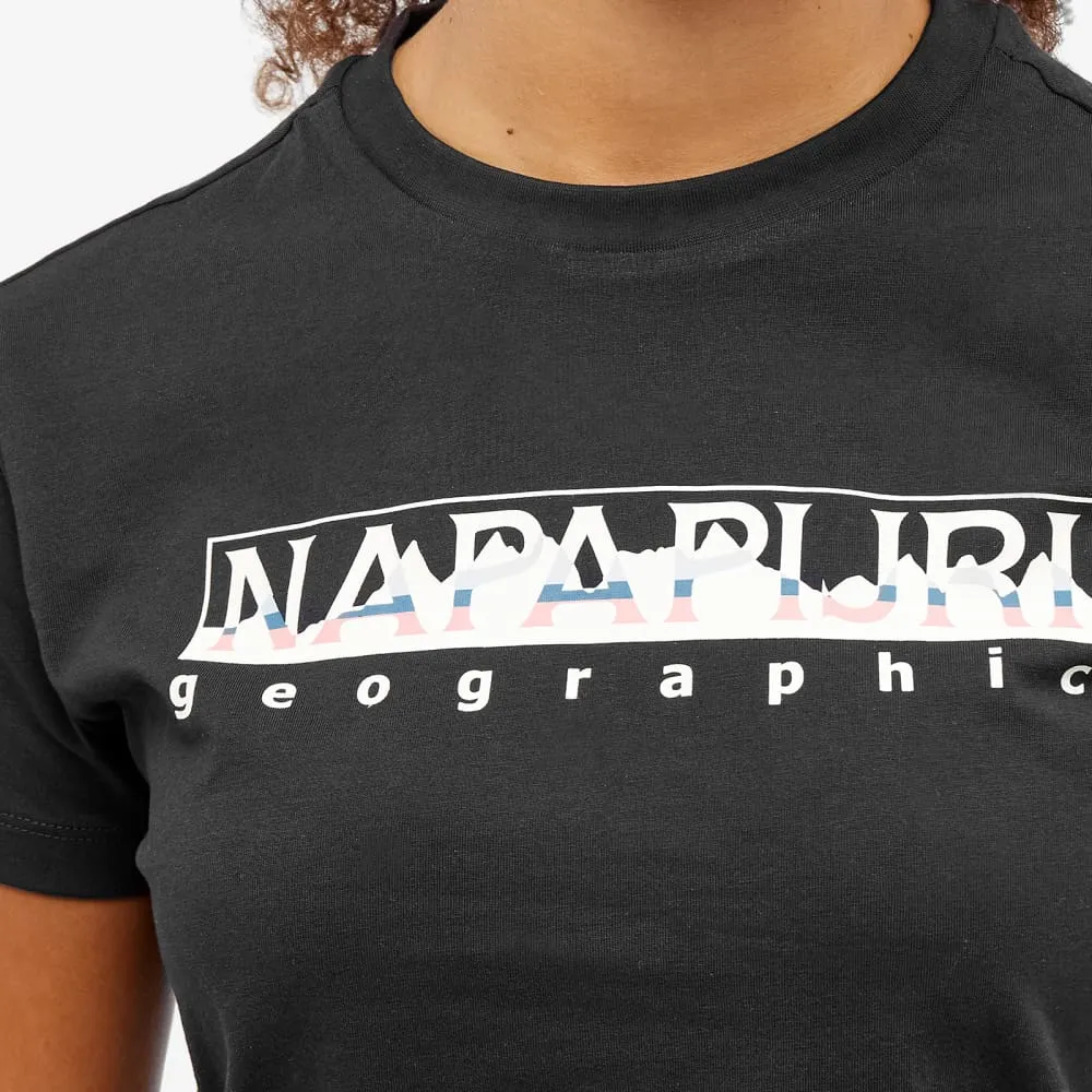 Children's T-shirt with Napapijri Rope logo, black