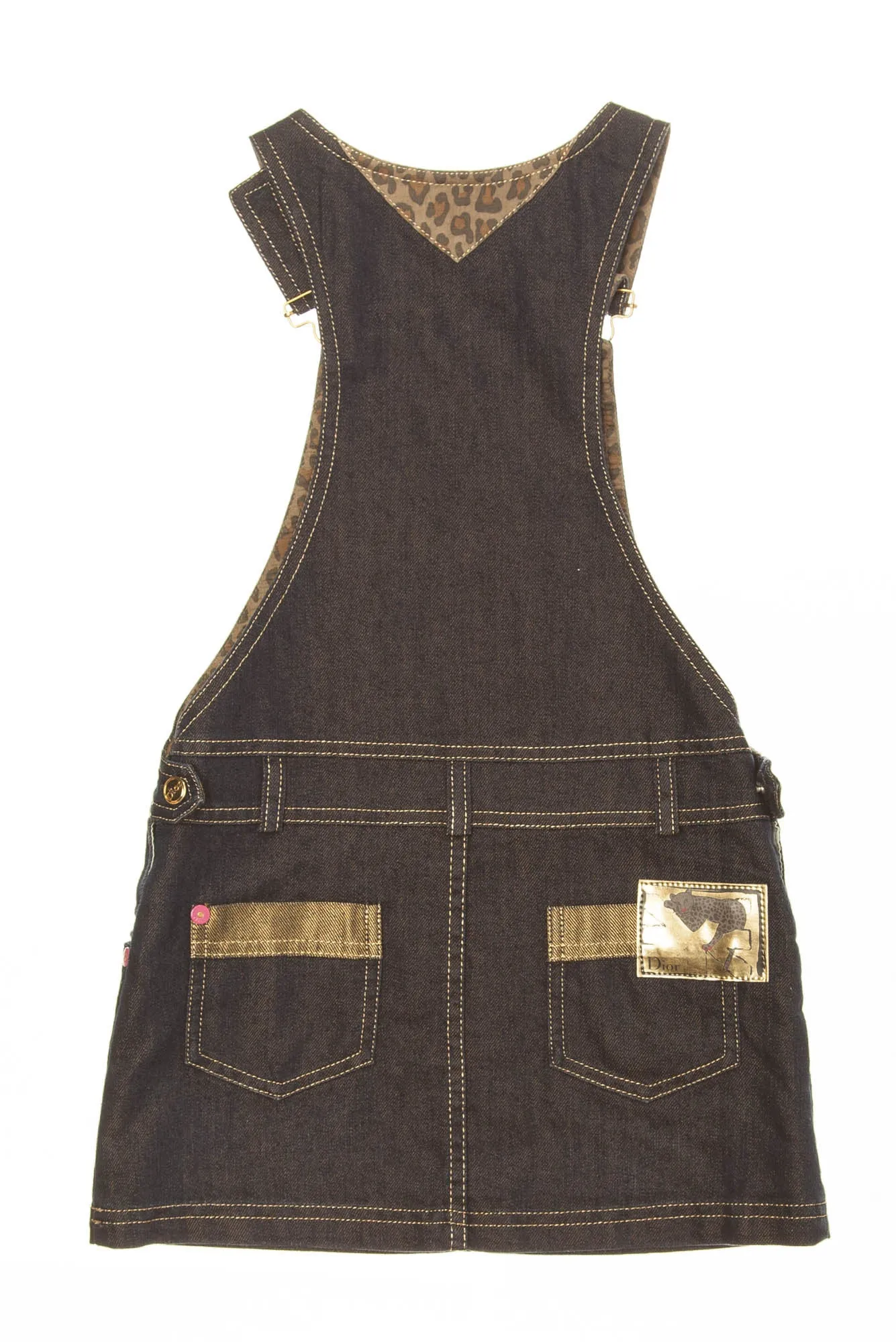 Christian Dior - Dark Blue Denim Overalls Dress - 6A