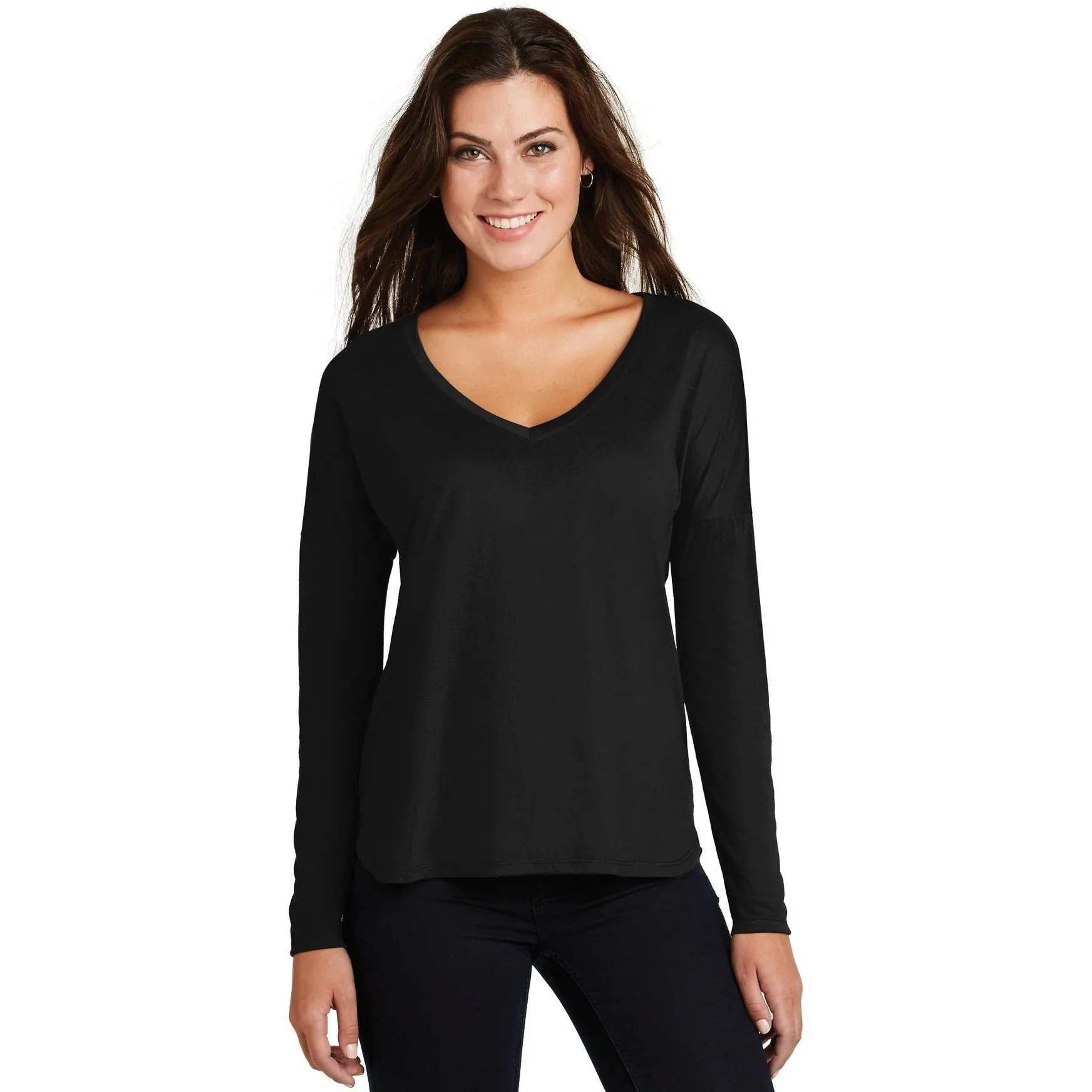 CLOSEOUT - District Women's Drapey Long Sleeve Tee