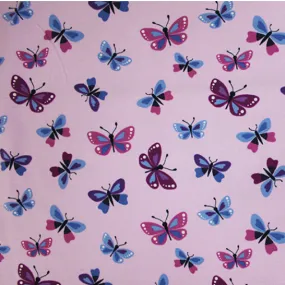 Cotton Jersey - Flying Butterflies - £8.50 Per Metre - Sold By Half Metre