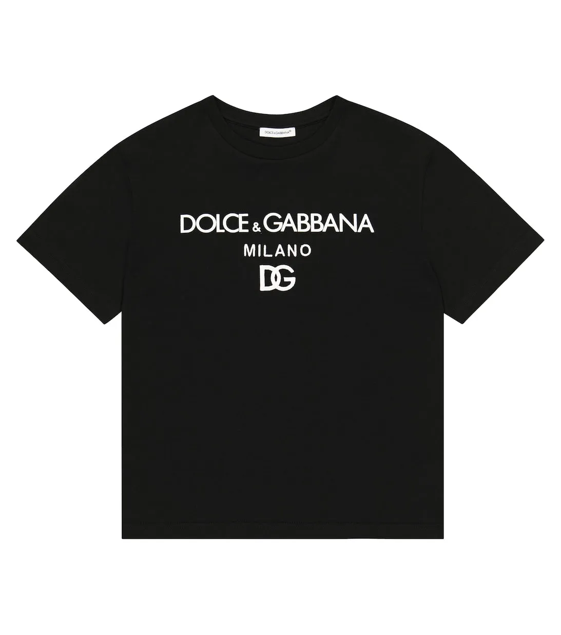 Cotton jersey T-shirt with Dolce&Gabbana logo, black