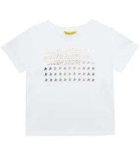 Cotton T-shirt with Golden Goose logo, white