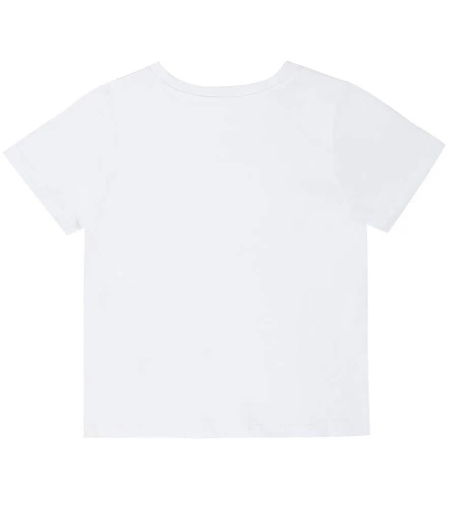 Cotton T-shirt with Golden Goose logo, white