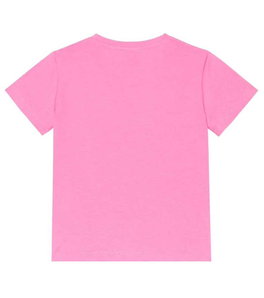 Cotton T-shirt with Versace logo, pink