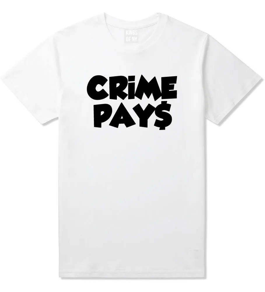 Crime Pays Bubble Letters Money Sign Boys Kids T-Shirt