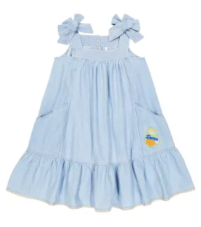 Denim dress Halcyon Zimmermann Kids, blue