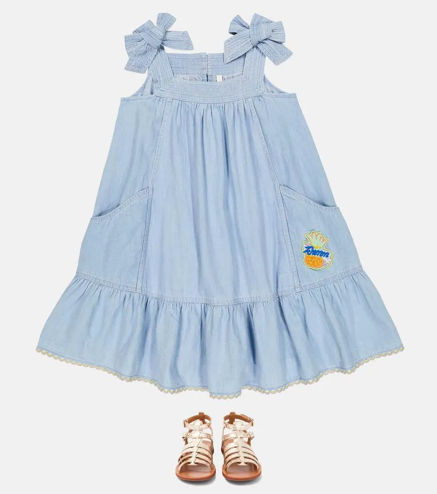 Denim dress Halcyon Zimmermann Kids, blue