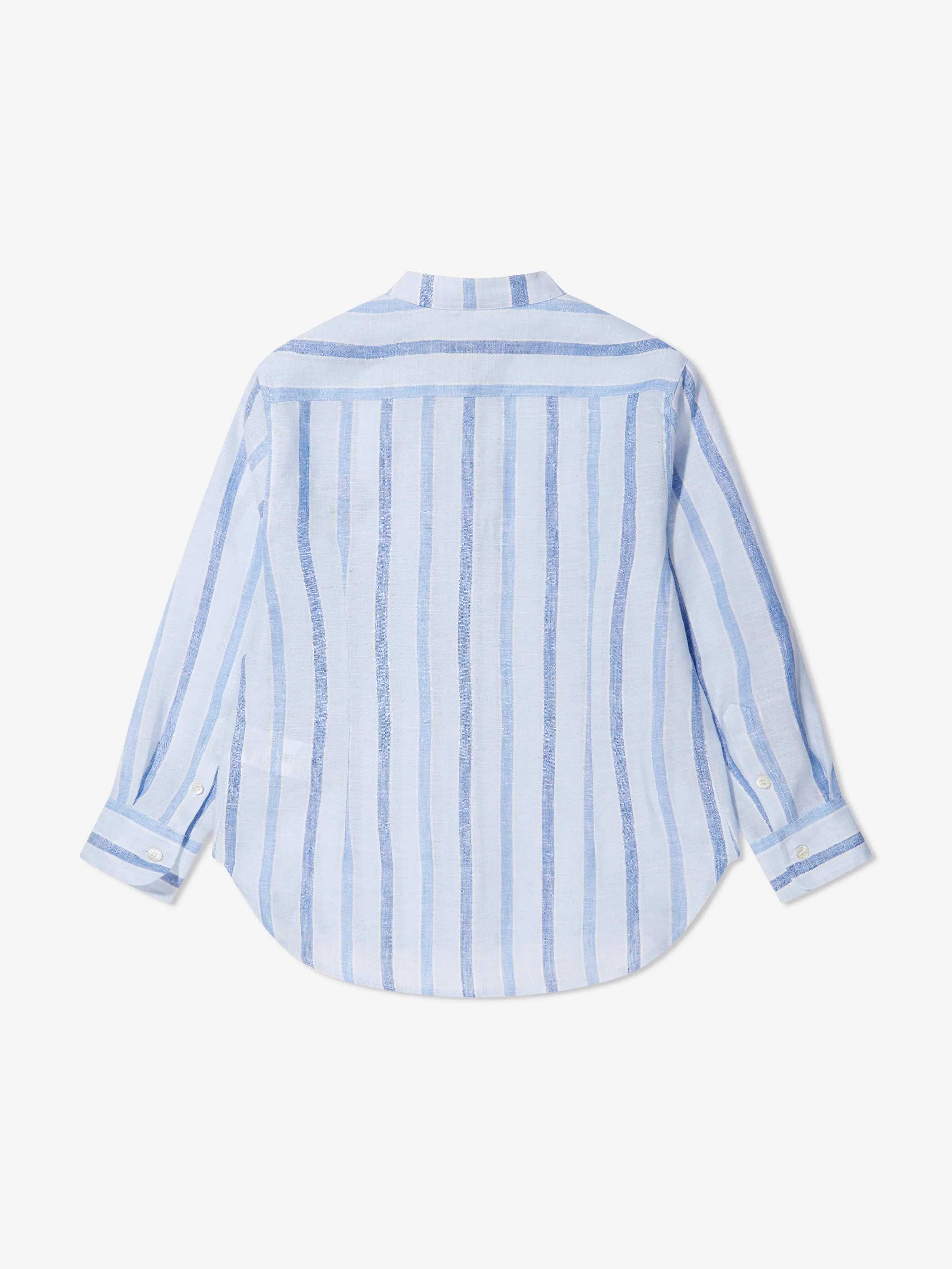 Etro Boys Striped Linen Shirts in White