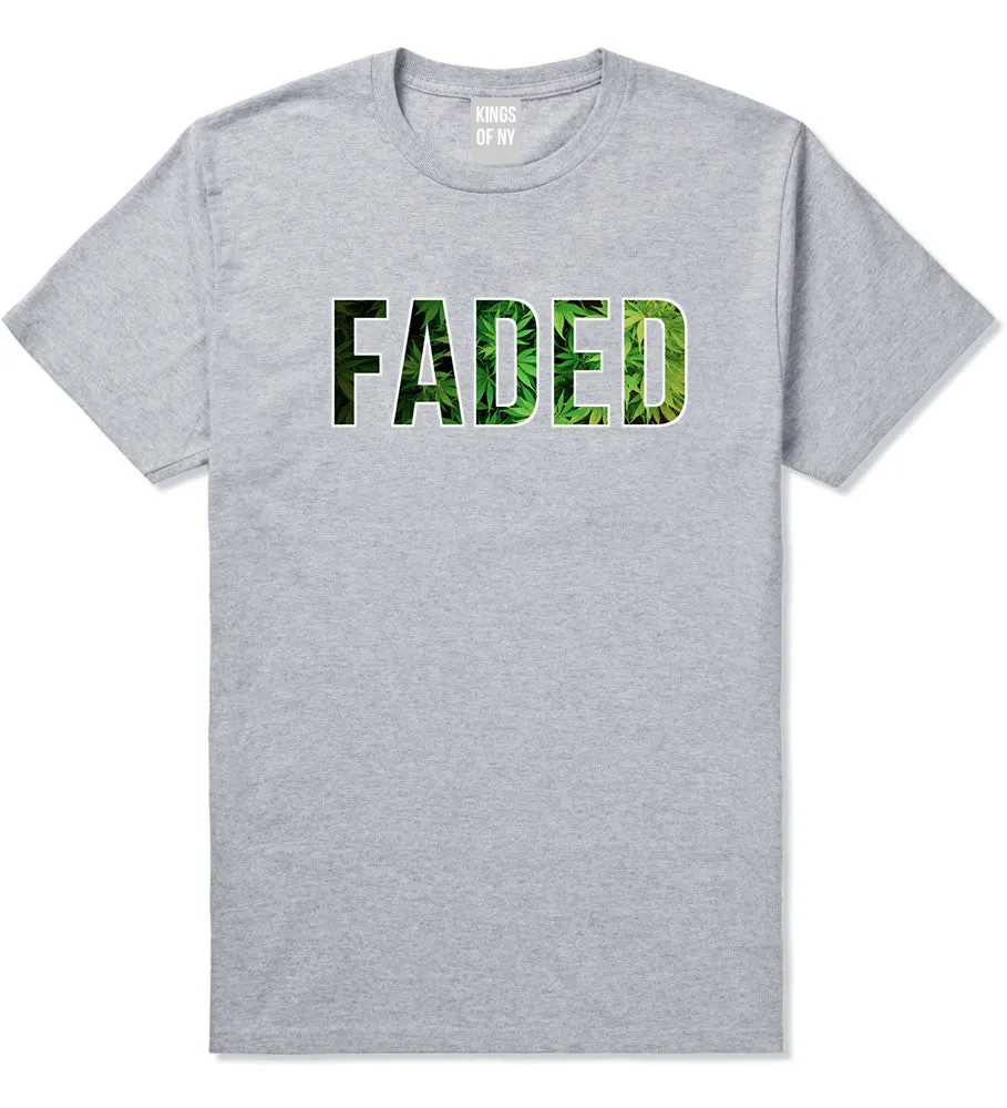 Faded Marijuana Weed Print Boys Kids T-Shirt