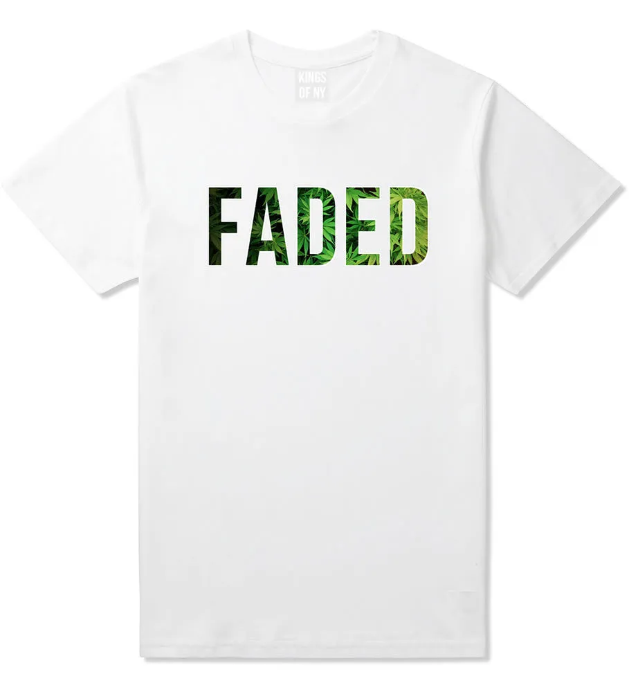 Faded Marijuana Weed Print Boys Kids T-Shirt