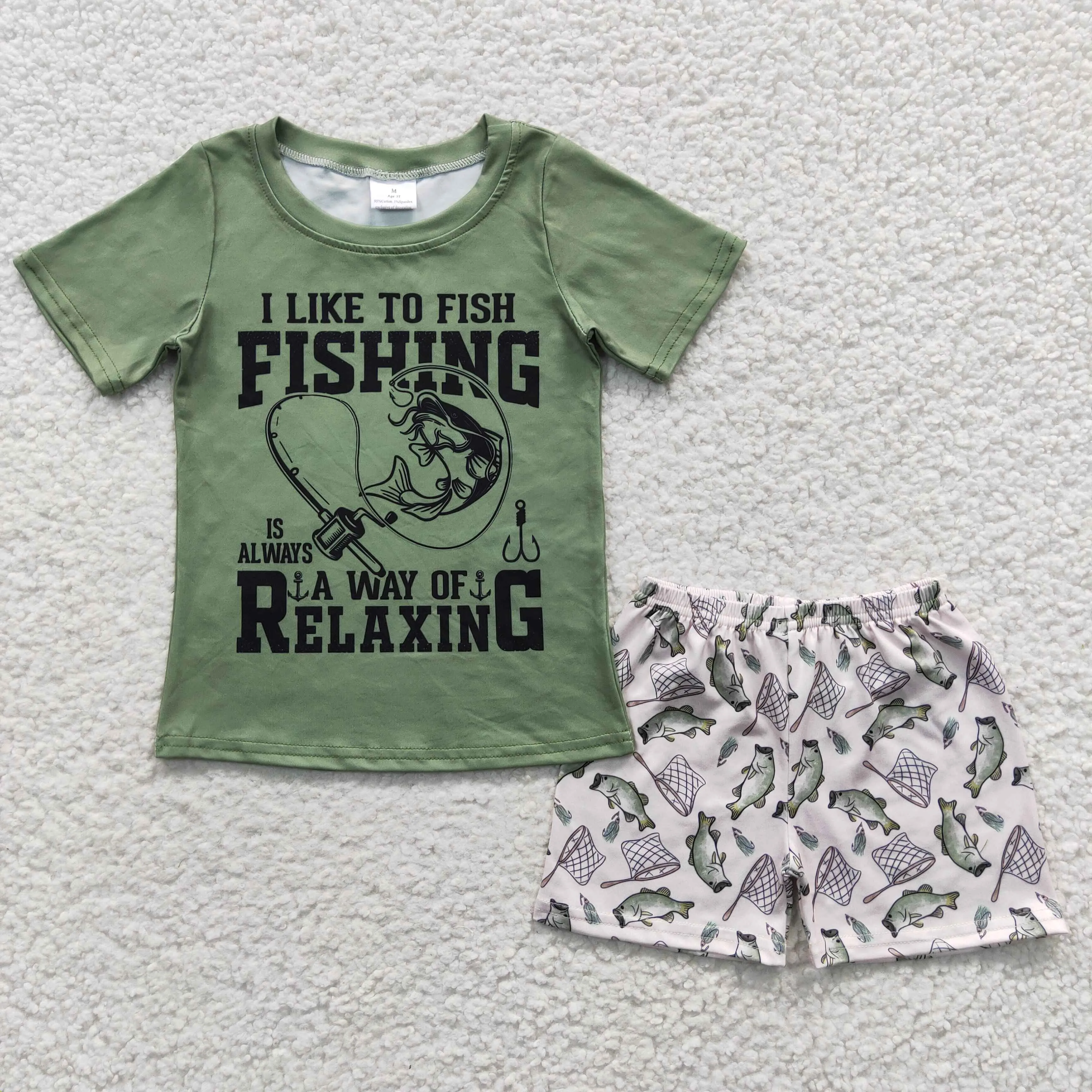 Fishing t-shirts shorts sets BSSO0257