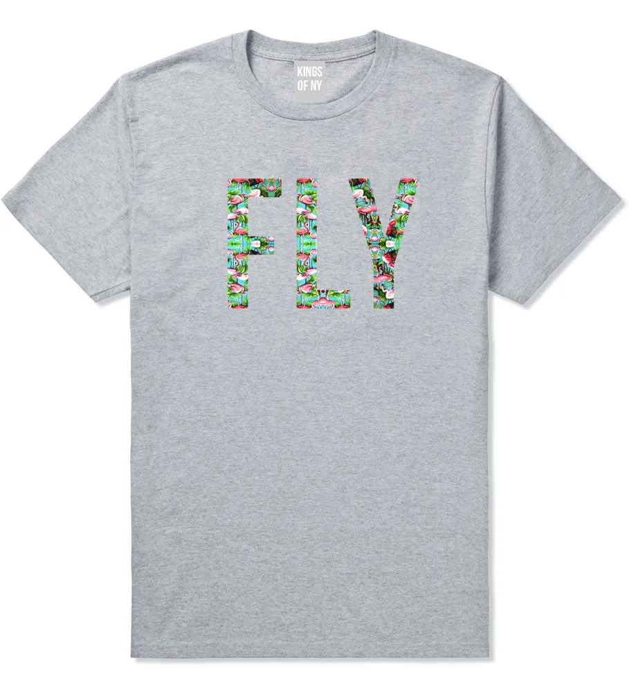 FLY Flamingo Print Summer Boys Kids T-Shirt