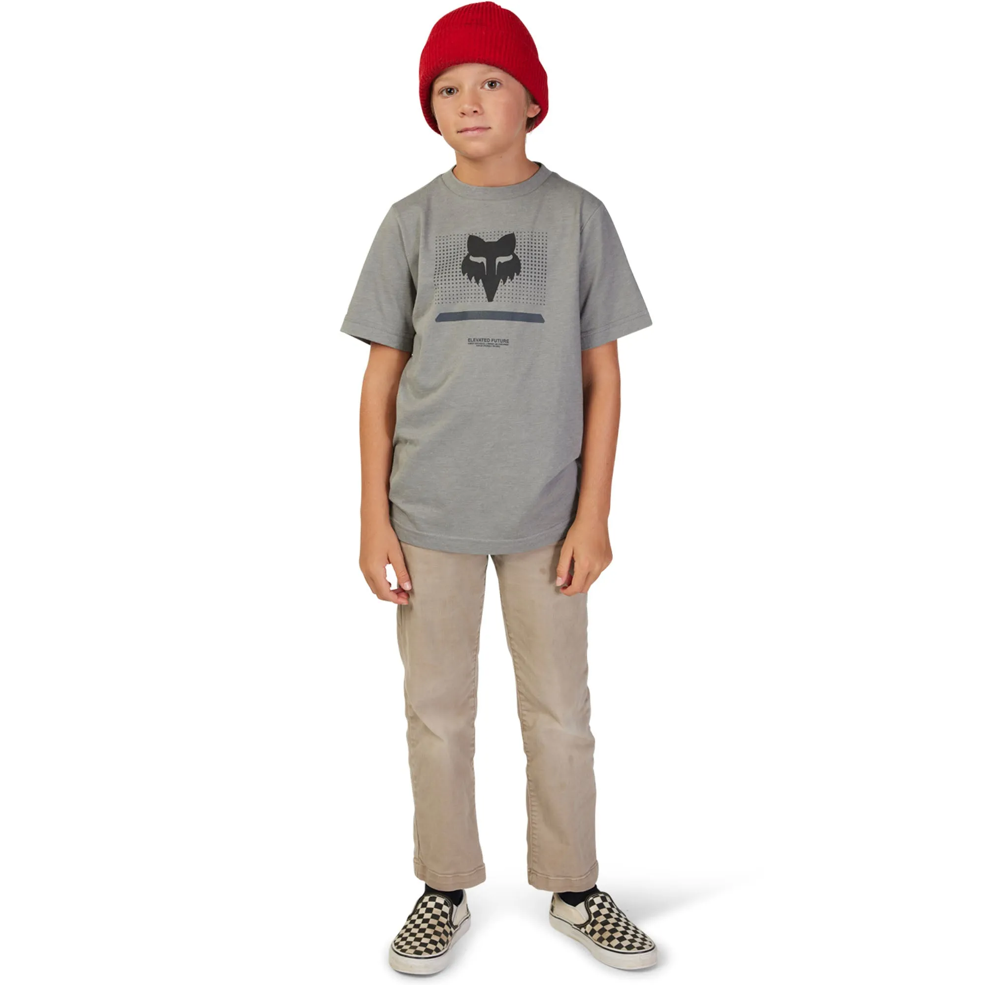 Fox Racing  Youth Optical Short Sleeve Tee T-Shirt Midweight Heather Graphite