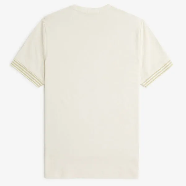 Fred Perry Striped Cuff T-Shirt - Ecru