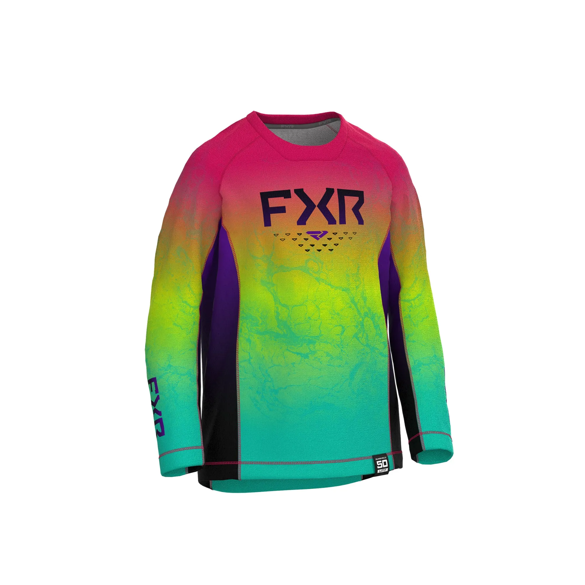 FXR Toddler Attack UPF Longsleeve T-Shirt Sherbert Ripple