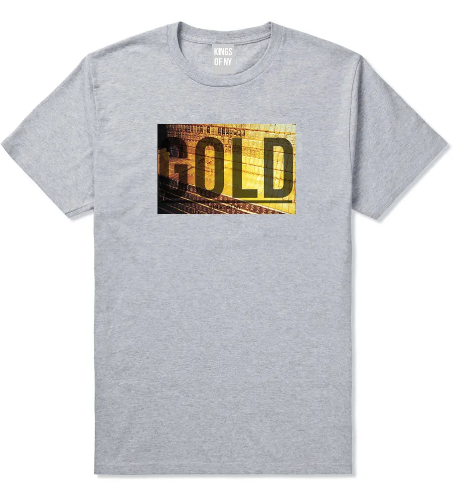 Gold Bricks Money Luxury Bank Cash Boys Kids T-Shirt