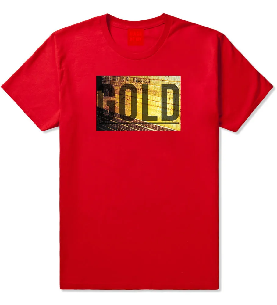 Gold Bricks Money Luxury Bank Cash Boys Kids T-Shirt