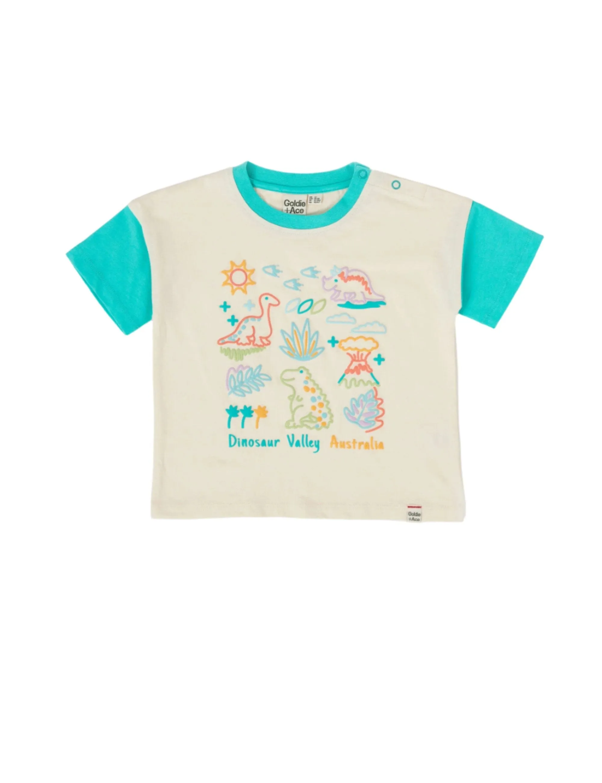 Goldie & Ace - Dinosaur Valley Puff Print T-Shirt