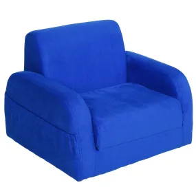 HOMCOM Children's Sofa Bed -  Blue