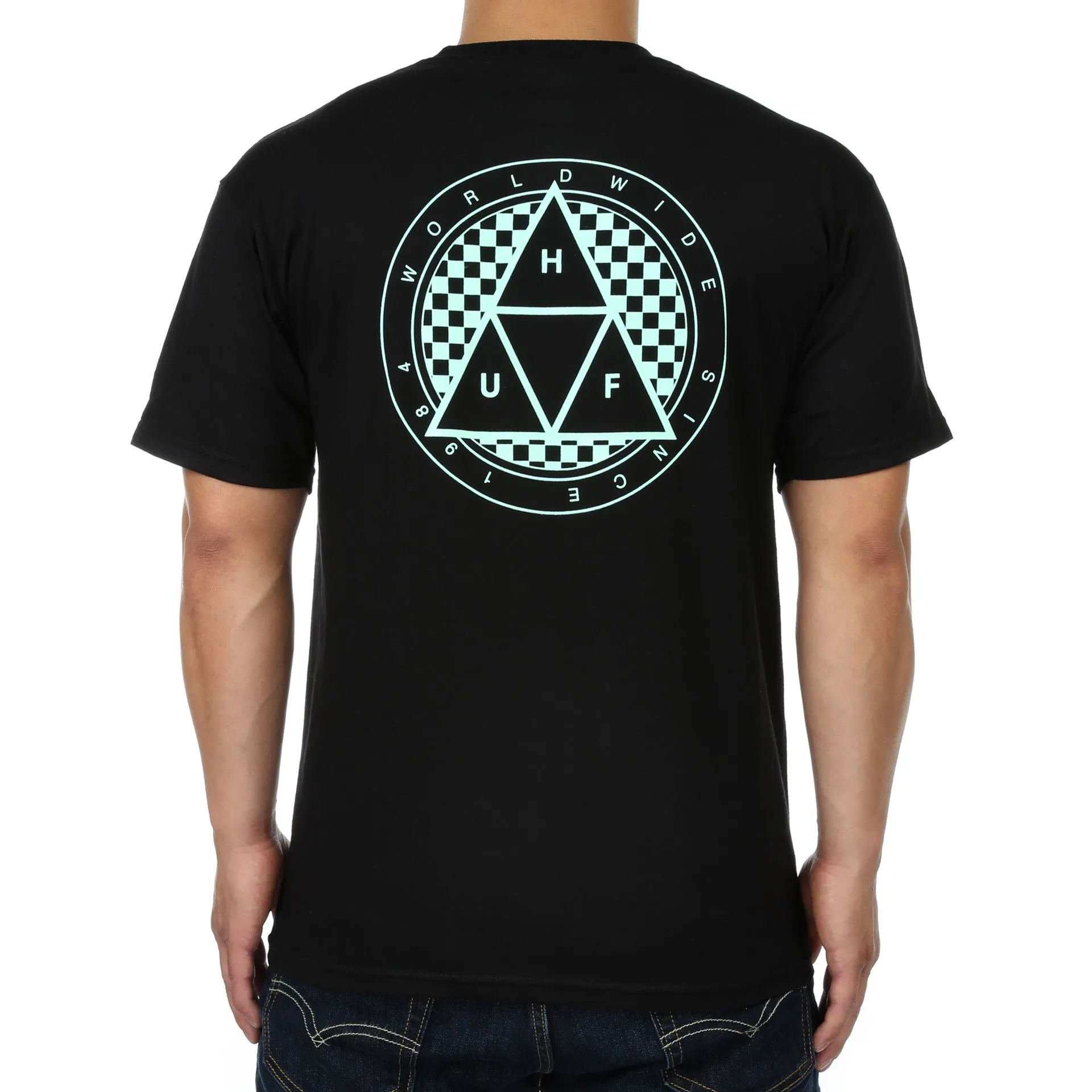 Huf Checkered Triple Triangle Tee - Black