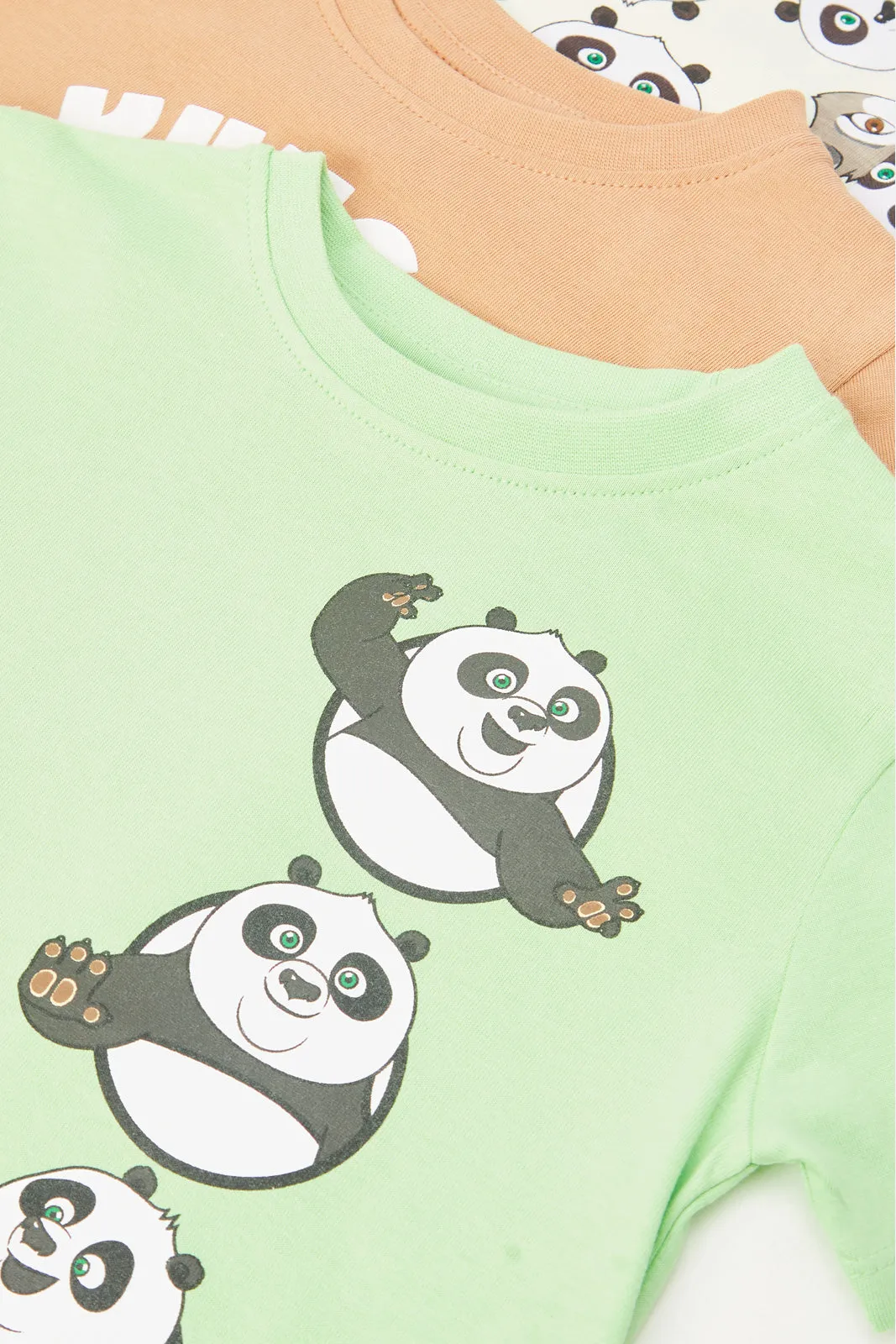 Infant Boys Assorted Kungfu Panda T-Shirt Set (Pack Of 3)