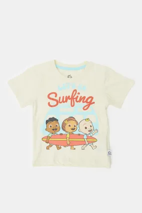 Infant Boys Cream Surfing T-Shirt