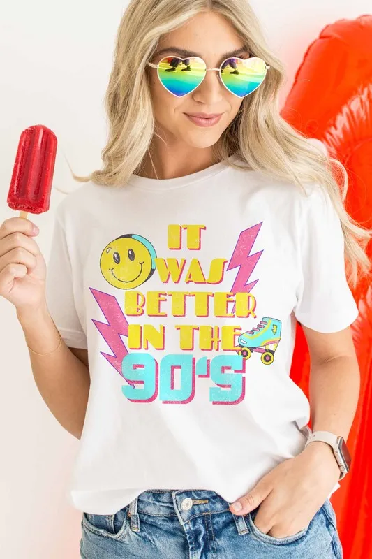 IT WAS BETTER IN THE 90S GRAPHIC TEE PLUS SIZE