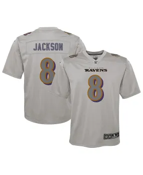 Jersey Big Boys Lamar Jackson Gray Baltimore Ravens Atmosphere Fashion Game Nike