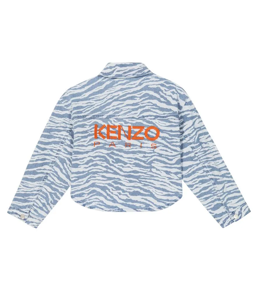 Kenzo Print Denim Shirt, Blue