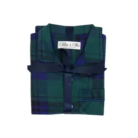 Kids Flannel Pyjamas - Green Tartan