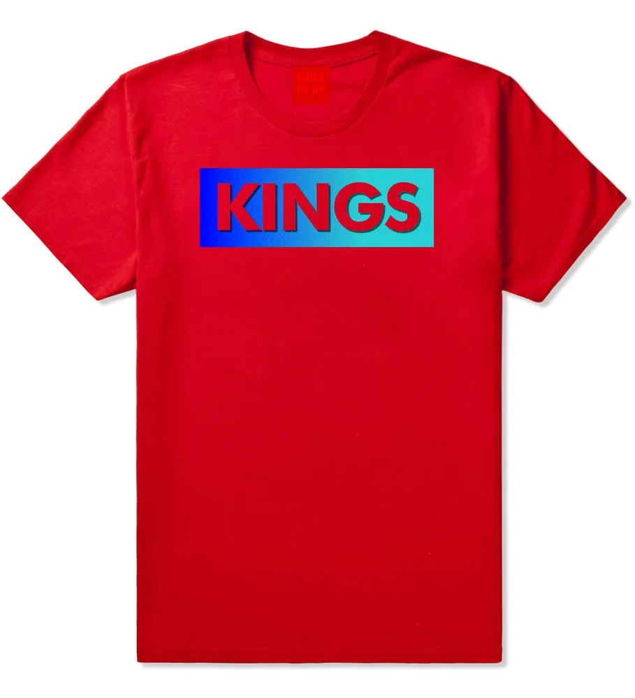 Kings Blue Gradient Boys Kids T-Shirt