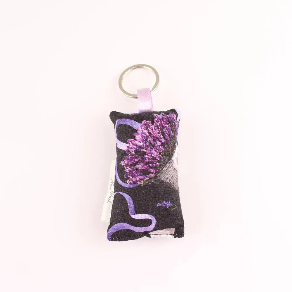 Lavender Embroidered Keychain